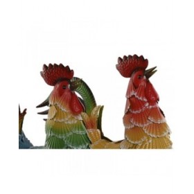 Statua Decorativa Home ESPRIT Multicolore Gallo 39,5 X 15 X 42 cm (2 Unità)