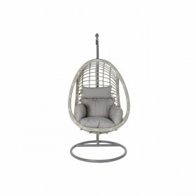 Sedia da giardino sospesa DKD Home Decor Grigio Multicolore Alluminio rattan sintetico 90 x 70 x 110 cm