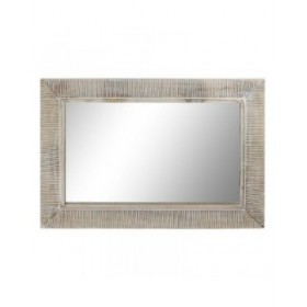 Specchio da parete Home ESPRIT Bianco Moderno Decapaggio 63,5 X 4 X 94 cm
