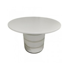 Tavolo da Pranzo Home ESPRIT Bianco Legno di abete Legno MDF 120 X 120 X 80 cm