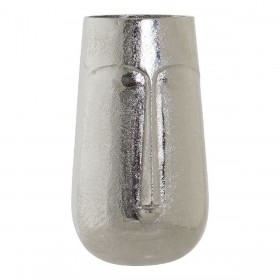 Vaso DKD Home Decor Viso Argentato Alluminio Moderno 16 x 16 x 28 cm