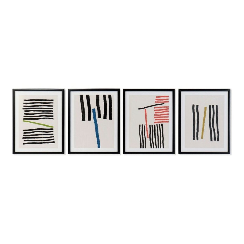 Quadro DKD Home Decor Lines Astratto Moderno 35 x 3 x 45 cm (4 Unità)