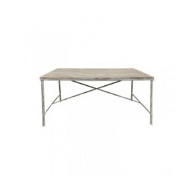 Tavolo da Pranzo Home ESPRIT Bianco Ferro Legno di mango 160 X 90 X 80 cm