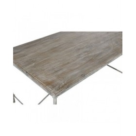 Tavolo da Pranzo Home ESPRIT Bianco Ferro Legno di mango 160 X 90 X 80 cm