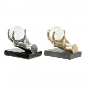 Statua Decorativa DKD Home Decor Cristallo Argentato Dorato Resina Mano 20 x 14 x 18 cm