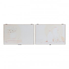 Armadietto portachiavi DKD Home Decor 8424001797233 Legno Legno MDF Beige 2 Unità 46 x 6 x 32 cm