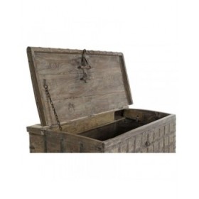 Forziere Home ESPRIT Naturale teak Pezzo unico 118 X 66 X 87 cm