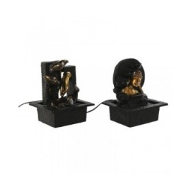Fontana da giardino Home ESPRIT Resina Buddha Orientale 21 x 19 x 27 cm (2 Unità)