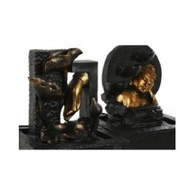Fontana da giardino Home ESPRIT Resina Buddha Orientale 21 x 19 x 27 cm (2 Unità)