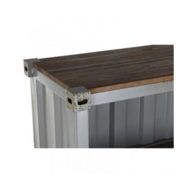 Scaffale Home ESPRIT Grigio Blu cielo Metallo Legno MDF 87 x 44 x 168,5 cm