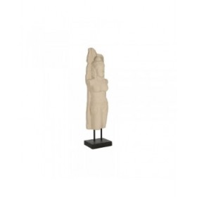 Statua Decorativa Home ESPRIT Bianco Nero Buddha 40 x 27 x 148 cm
