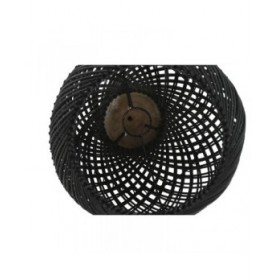 Paralume Home ESPRIT Nero Bambù teak 35 x 35 x 85 cm (2 Unità)