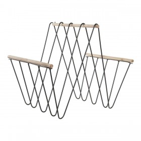 Portariviste DKD Home Decor 8424001814008 41 x 31 x 36 cm Nero Ferro Legno MDF