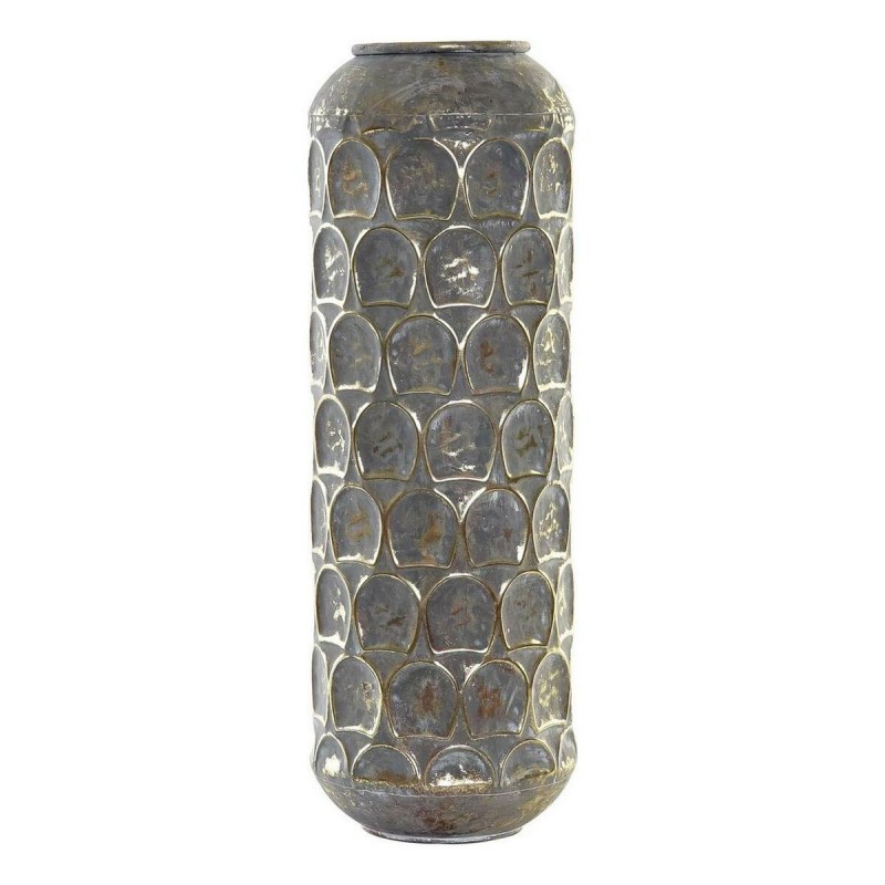 Vaso DKD Home Decor Finitura invecchiata Grigio Dorato Metallo Orientale 19 x 19 x 47 cm