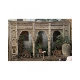 Con porta Home ESPRIT Beige Legno 463 x 20 x 292 cm