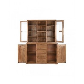 Stand Espositore Home ESPRIT Marrone Cristallo Acacia 140 x 45 x 180 cm