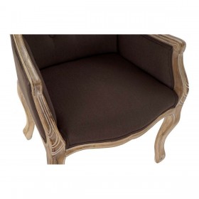 Poltrona DKD Home Decor Marrone Naturale Marrone scuro Legno d'albero della gomma 62 x 55 x 100 cm 63,5 x 49,5 x 102 cm