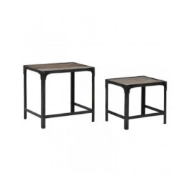 Set di 2 tavoli Home ESPRIT Naturale 48 x 36 x 45 cm