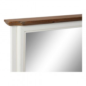 Specchio da parete DKD Home Decor 115 x 6 x 66 cm Cristallo Marrone Bianco Romantico
