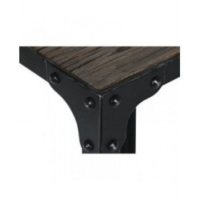 Set di 2 tavoli Home ESPRIT Nero Naturale 38 x 38 x 75 cm