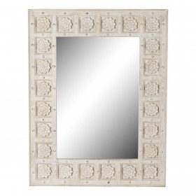 Specchio da parete DKD Home Decor Bianco Legno di mango Decapaggio (93,5 x 4,7 x 120,3 cm)