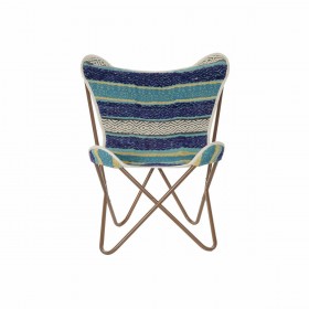 Poltrona DKD Home Decor Multicolore Blu Marino Ferro 74 x 65 x 90 cm