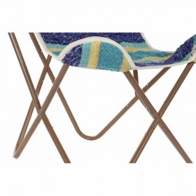 Poltrona DKD Home Decor Multicolore Blu Marino Ferro 74 x 65 x 90 cm
