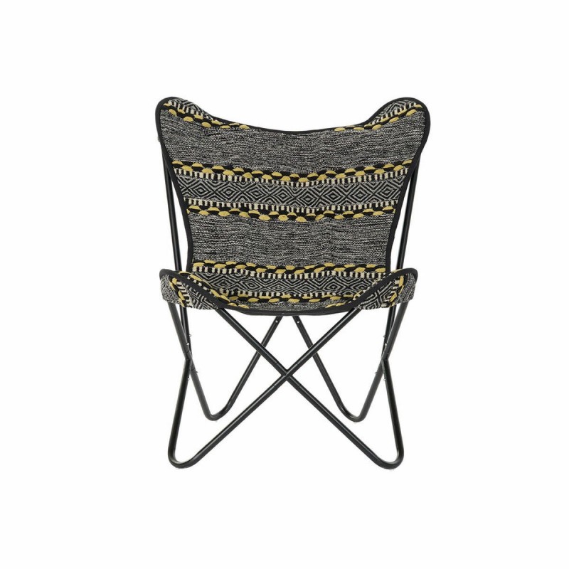 Poltrona DKD Home Decor Giallo Bianco Nero Multicolore Ferro 74 x 65 x 90 cm