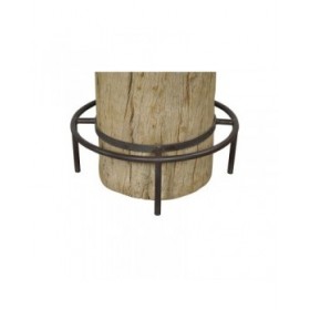 Tavolo Home ESPRIT Bianco Naturale Marmo teak 90 x 90 x 114 cm