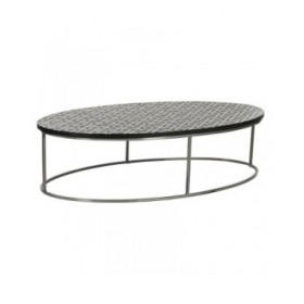 Tavolino da Caffè Home ESPRIT Nero Avorio 150 x 80 x 40 cm