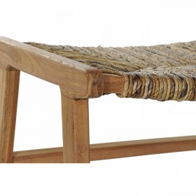 Panca DKD Home Decor   65 x 47 x 40 cm Naturale Teca Plastica Marrone Chiaro