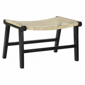 Panca DKD Home Decor 8424001823192 65 x 47 x 40 cm Naturale Teca Nero
