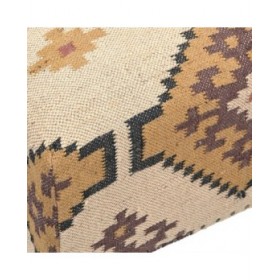 Poggiapiedi Home ESPRIT Beige Senape 80 x 80 x 44 cm