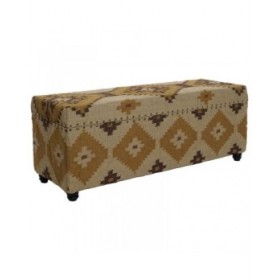 Forziere Home ESPRIT Beige Senape Cotone 120 x 40 x 45 cm
