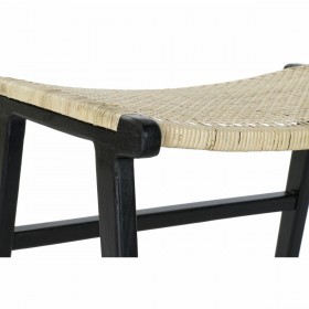 Panca DKD Home Decor 8424001823192 65 x 47 x 40 cm Naturale Teca Nero