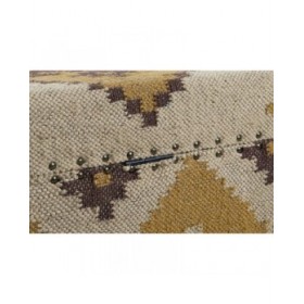 Forziere Home ESPRIT Beige Senape Cotone 120 x 40 x 45 cm