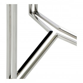 Tavolo aggiuntivo DKD Home Decor Vetro Acciaio Argentato (42 x 42 x 61 cm)