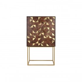 Credenza DKD Home Decor Bianco Nero Dorato Marrone scuro 84 x 43 x 152 cm