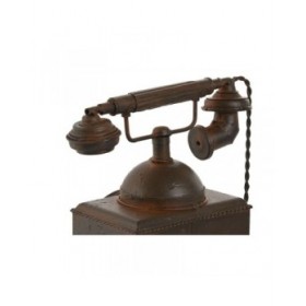 Statua Decorativa Home ESPRIT Bronce Vintage Telefono 21 x 12 x 18 cm (2 Unità)