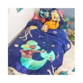 Set di copripiumino HappyFriday Mr Fox Happy mermaid Multicolore Singolo 2 Pezzi