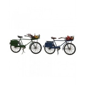 Statua Decorativa Home ESPRIT Verde Blu Marino Vintage 30 x 9 x 17 cm (2 Unità)