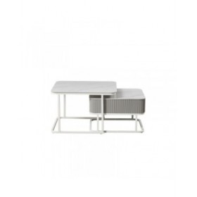 Tavolino da Caffè Home ESPRIT Bianco 70 x 70 x 45 cm