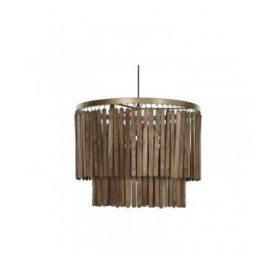Lampadario Home ESPRIT Marrone Dorato Legno Metallo Legno di mango 50 W 60 x 60 x 48 cm