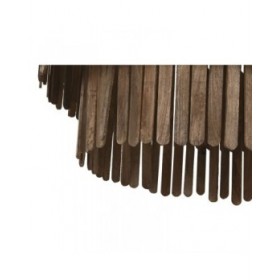 Lampadario Home ESPRIT Marrone Dorato Legno Metallo Legno di mango 50 W 60 x 60 x 48 cm