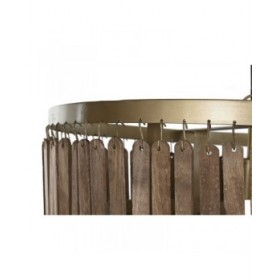 Lampadario Home ESPRIT Marrone Dorato Legno Metallo Legno di mango 50 W 60 x 60 x 48 cm