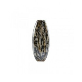 Vaso Home ESPRIT Nero Crema Cristallo Moderno 18 x 12,5 x 42,5 cm