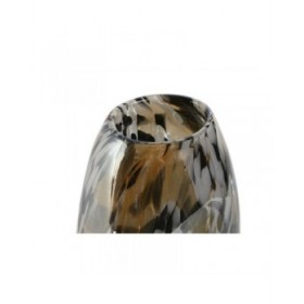 Vaso Home ESPRIT Nero Crema Cristallo Moderno 14,5 x 9,5 x 27,1 cm