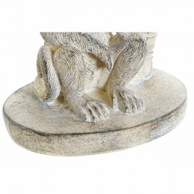 Statua Decorativa DKD Home Decor 8424001749805 15 x 12 x 29 cm Bianco Resina Scimmia Tropicale Decapaggio