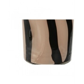 Vaso Home ESPRIT Nero Crema Cristallo Moderno 15 x 15 x 29,2 cm