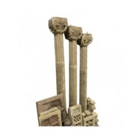 Statue da giardino Home ESPRIT Naturale Teca teak 38 x 38 x 267 cm 38 X 38 X 248 cm